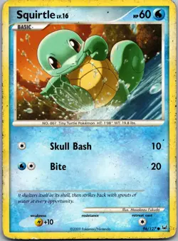 Squirtle 96/127 Common Platinum Pokemon Heavily Played - Image 1