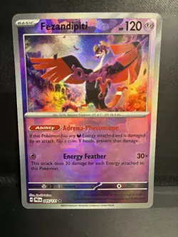 Pokemon Fezandipiti 045/131 Prismatic Evolutions Master Ball Holo Foil RARE - Image 1