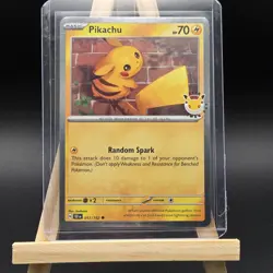 NM+ Pikachu 051/162 Pokemon Day 2026 Stamp Cosmos Holo Promo Pokemon TCG - Image 1