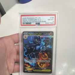 Pokemon Mega Charizard X EX 125/094 Phantasmal Flames Holo Rare PSA 8 2025 - Image 1