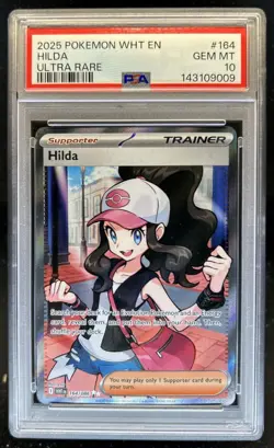 2025 Pokemon White Flare Hilda Ultra Rare #164/086 PSA 10 GEM MINT - Image 1