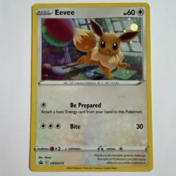Pokemon TCG Eevee SWSH212 Black Star Promo Sword & Shield Holo Rare NM/M - Image 1