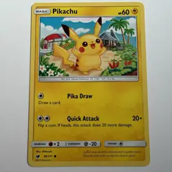 Pokemon TCG Pikachu S&M: Crimson Invasion 30/111 Non Holo Card Pack Fresh / NM - Image 1