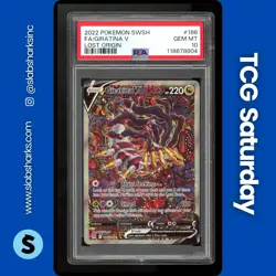 2022 POKEMON SWORD & SHIELD LOST ORIGIN #186/196 GIRATINA V ULTRA RARE PSA 10 - Image 1