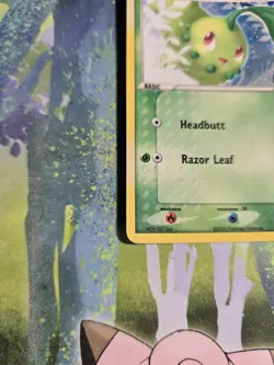 NM- Chikorita 51/115 Reverse Holo EX Unseen Forces Stamped Pokemon Card - Image 3