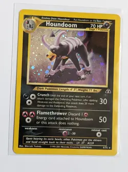 Pokemon: Houndoom 4/75 Holo Rare. Neo Discovery. LP - Image 1