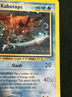 Pokemon Kabutops 6/75 Neo Discovery Holo Rare 90HP Stage 2 Unlimited 2001 SWIRL - Image 2