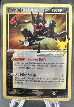 Greninja Gold Star SWSH144 Black Star Promo Pokemon (see Description) - Image 1