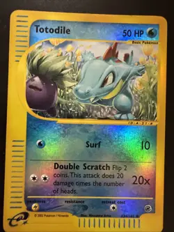 2002 Pokemon TCG Totodile Expedition Base Set 134/165 Reverse Holo - Image 1