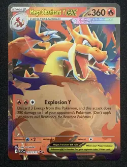Pokemon TCG Mega Charizard Y EX Full Art Holo 360 HP 022/217 Ancient Origins - Image 1