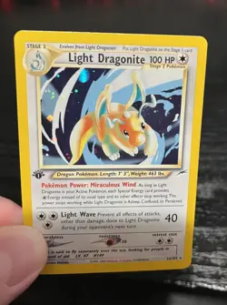 1st Edition 2002 Pokemon Neo Destiny Light Dragonite Holo 14/105 - PLEASE READ! - Image 1