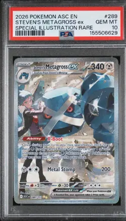 STEVEN'S METAGROSS EX PSA 10 #289 2026 POKEMON ASC SPECIAL ILLUSTRATION RARE - Image 1