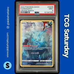 2023 POKEMON SWSH CROWN ZENITH GALARIAN GALLERY #GG06/GG70 MANAPHY PSA 9 - Image 1