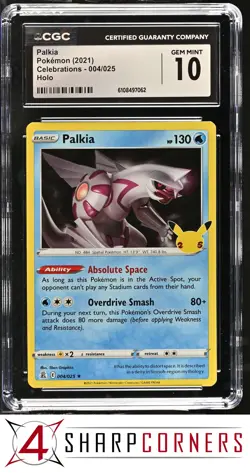 2021 POKEMON CELEBRATIONS #004 PALKIA HOLO CGC 10 - Image 1