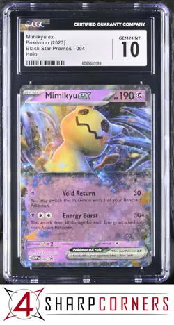 2023 POKEMON BLACK STAR PROMOS #004 MIMIKYU EX HOLO CGC 10 - Image 1