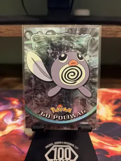 Poliwag #60 Topps Black Logo Foil Holo Pokemon TV Animation Edition NM - Image 1