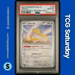 2024 POKEMON TERASTAL FEST JP #108/187 JIRACHI MASTER BALL REVERSE HOLO PSA 10 - Image 1