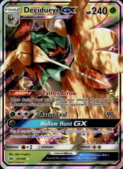 Decidueye GX 12/149 Holo - Pokemon SM Base Set - LP - Image 1
