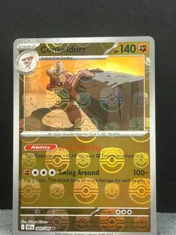 Conkeldurr (Master Ball Pattern) 049/086 Rare Black Bolt Pokemon Holo Near Mint - Image 1