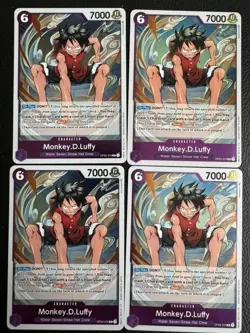 Monkey.D.Luffy OP03-070 One Piece TCG x4 Playset Pillars Of Strength - Image 1