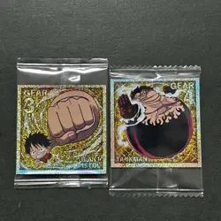 S4910 Luffy Gear 3 & 4 HOLO Japanese One Piece Wafer Stickers SEALED F12 - Image 1