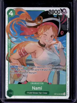 2026 One Piece Azure Sea's Seven Nami Super Rare #OP14-031 - Image 1