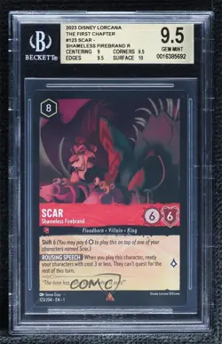 2023 Disney Lorcana - The First Chapter 1 R Scar Shameless Firebrand BGS 9.5 - Image 1