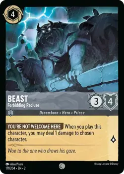 DISNEY LORCANA TCG - Rise of the Floodborn Beast Forbidding Recluse 171/204 FOIL - Image 1