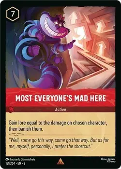 Disney Lorcana TCG - Reign of Jafar - Most Everyone's Mad Here Rare 151/204 FOIL - Image 1