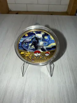Pokemon Mewtwo The Movie Collectible Coin Gold Metal Medallion Pokemon TCG - Image 2