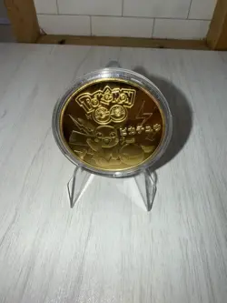 Pokemon Mewtwo The Movie Collectible Coin Gold Metal Medallion Pokemon TCG - Image 3
