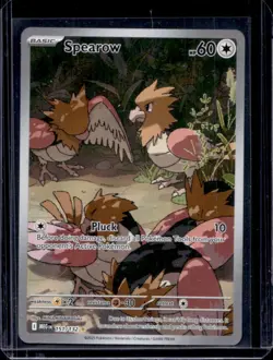 2025 Pokemon Mega Evolution Spearow Illustration Rare #151/132 - Image 1