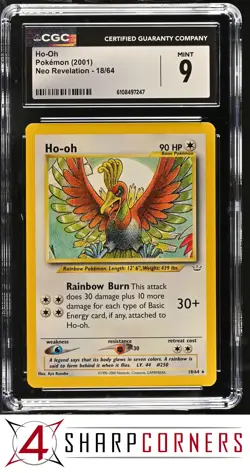 2001 POKEMON NEO REVELATION #18 HO-OH CGC 9 - Image 1