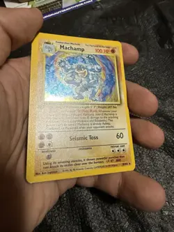 Pokemon TCG Machamp Holo Rare 1st Edition Base Set 8/102 - Image 2