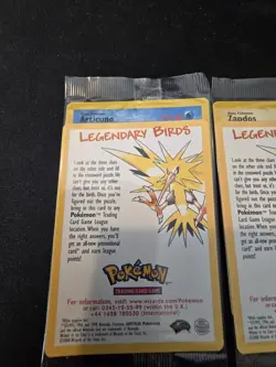 Pokemon Legendary Birds Black Star Promo Sealed And Unsealed - Image 3