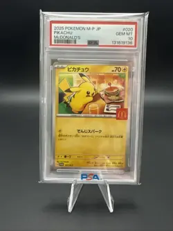 2025 Japanese McDonald’s Pikachu #020/M-P, Gem MT PSA 10 🔥 - Image 1