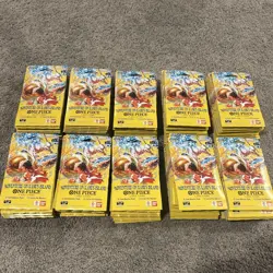 Lot of 100 One Piece OP15 - Adventure on Kami's Island Sleeved Booster fast ship - Image 1