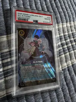 2025 DISNEY LORCANA EN 7-ARCHAZIA'S ISLAND ENCHANTED #220 ALL IS FOUND PSA 10 - Image 3
