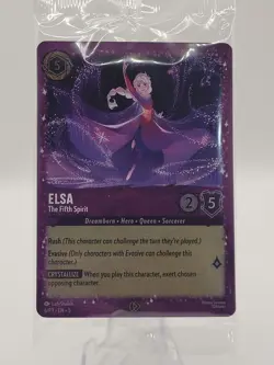 EN5 Disney Lorcana ELSA The Fifth Spirit Foil Promo Sealed Frozen #6/P3 - Image 1