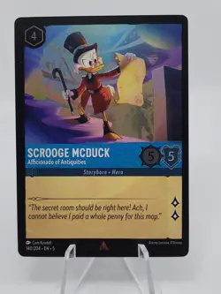 EN5 Disney Lorcana COLD FOIL SCROOGE MCDUCK Rare #140 Afficionado of Antiquities - Image 1