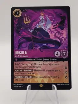 EN4 Disney Lorcana URSULA Legendary #58 Sea Witch Queen Ursula's Return - Image 1
