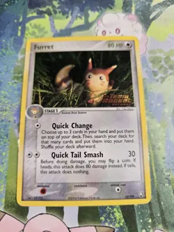 LP- Furret EX Team Rocket Returns Reverse Holo Rare 22/109 Pokemon Card - Image 1