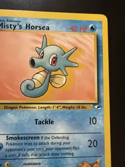 Misty's Horsea 86/132 1st Edition - Gym Heroes Set - Pokemon Card - Excellent - Image 3