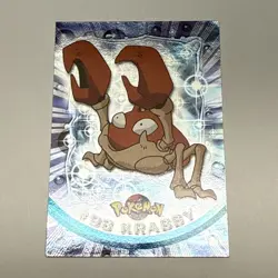 Topps Pokemon Holo Foil Card TV Animation Series 2 Blue Logo #98 Krabby LP - Image 1