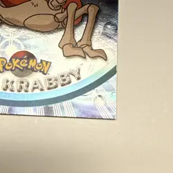 Topps Pokemon Holo Foil Card TV Animation Series 2 Blue Logo #98 Krabby LP - Image 5