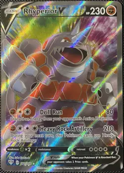 Rhyperior V (Full Art) 181/189 Swsh03: Darkness Ablaze Holo - Pokemon Card - Image 1