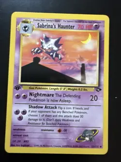 Pokemon TCG Sabrina's Haunter Gym Challenge 1st Edition Card 55/132 LP - Image 1