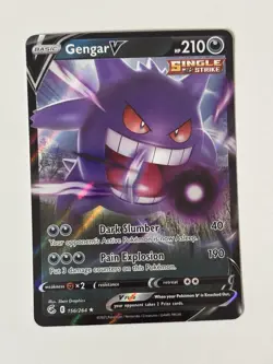 Gengar V 156/264 SWSH08: Fusion Strike Ultra Rare Pokemon Card - Image 1