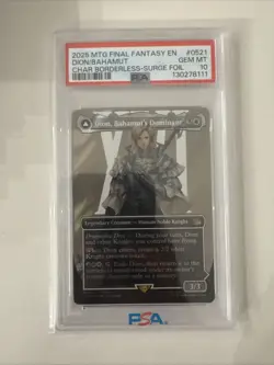 2025 MTG FINAL FANTASY BAHAMUT, WARDEN OF LIGHT/DION, BAHAMUT'S DOMINANT PSA 10 - Image 1