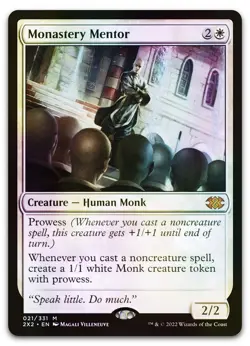 Monastery Mentor #21 (Foil) (NM) Double Masters 2022 2X2 Magic MTG - Image 1
